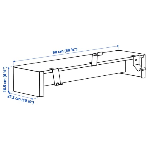 YXSTABY Gaming monitor stand, white, 38 5/8x10 5/8x6 1/4 "