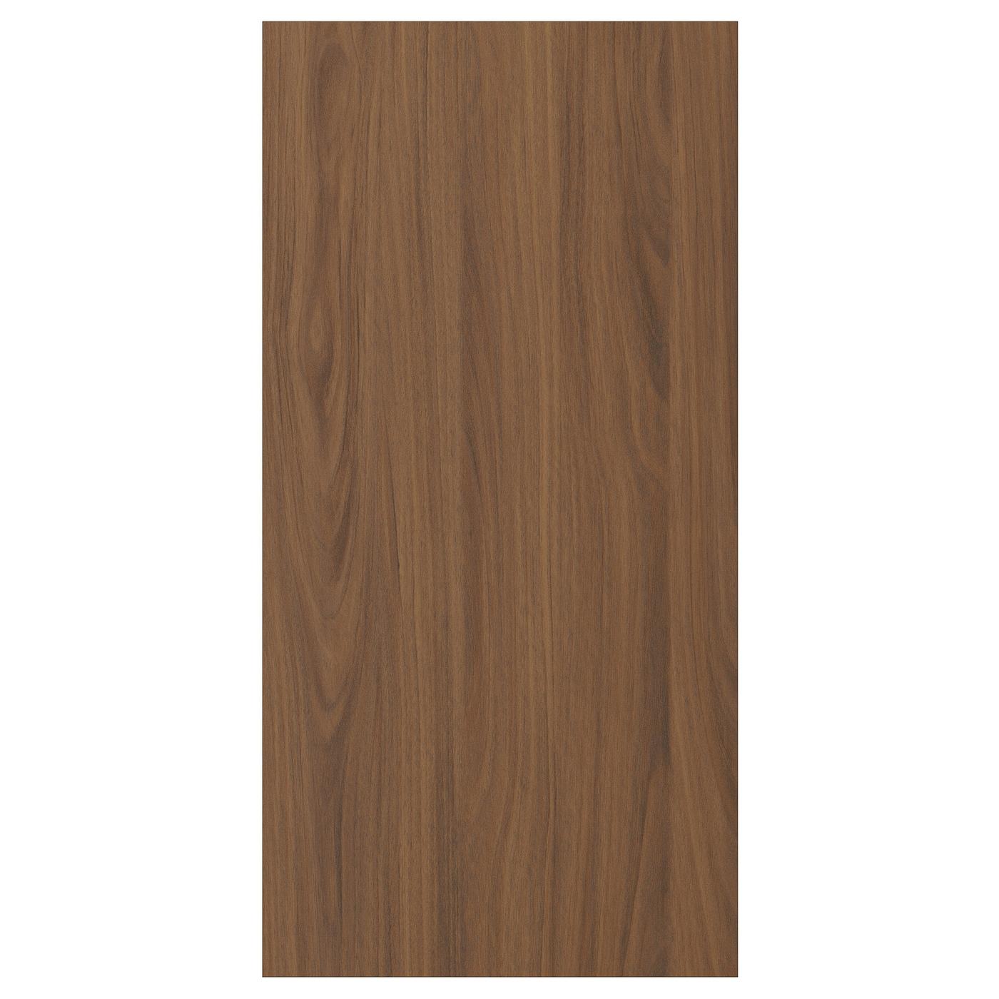 TISTORP door, brown walnut effect, 18x60