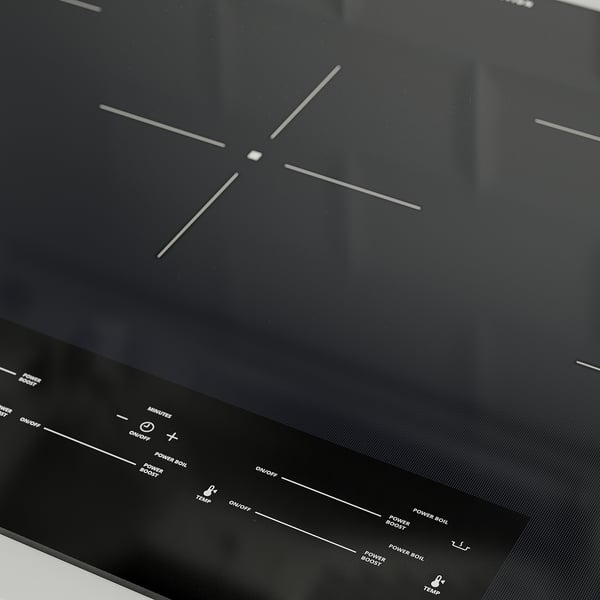 ÄLMESTAD Estufa de inducción, negro, 36 "