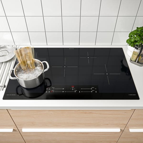 ÄLMESTAD Estufa de inducción, negro, 36 "