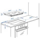 ÄLMESTAD Estufa de inducción, negro, 36 "