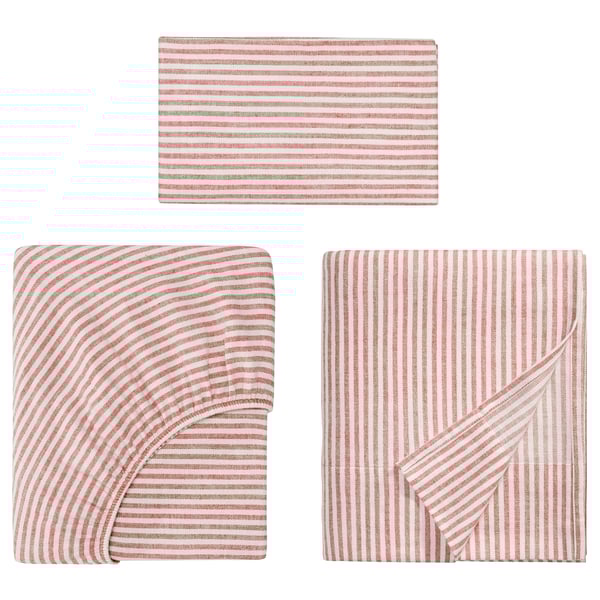 ÄNGSDVÄRGMAL Juego de sábanas, beige claro/rojo, Tamaño twin
