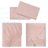 ÄNGSDVÄRGMAL Juego de sábanas, beige claro/rojo, Tamaño King