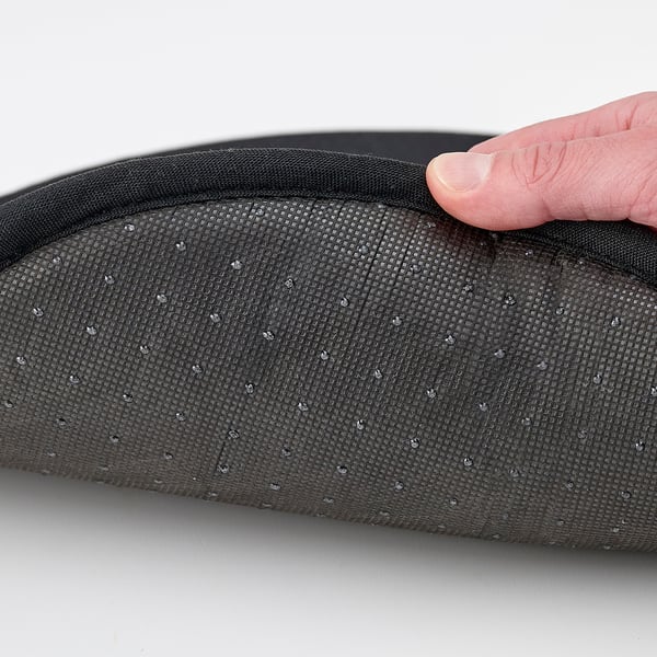 ÄNGSFRÄKEN Cojín para silla, negro/interior/exterior, 14 "