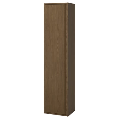 ÄNGSJÖN Gabinete alto+puerta, marrón efecto de roble, 18x15x77 "