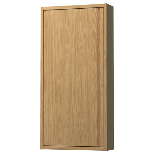 ÄNGSJÖN Gabinete de pared+puerta, efecto de roble, 18x6x37 "