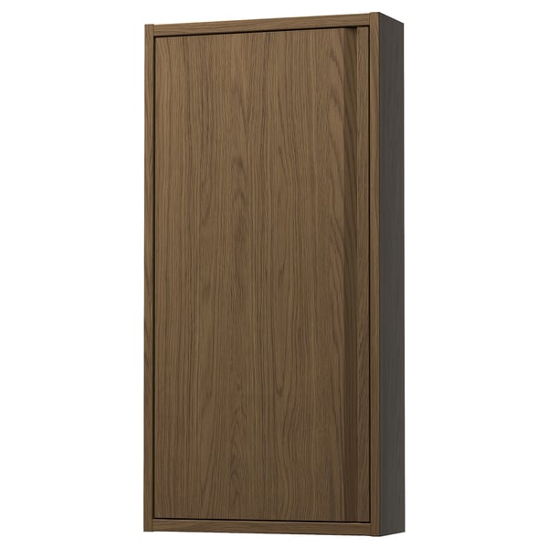 ÄNGSJÖN Gabinete de pared+puerta, marrón efecto de roble, 18x6x37 "