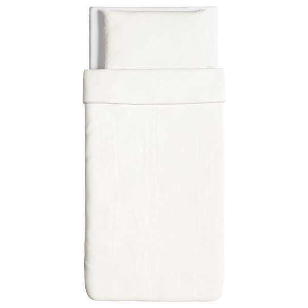 ÄNGSLILJA Funda nórdica+funda(s) de almohada, blanco, Tamaño twin