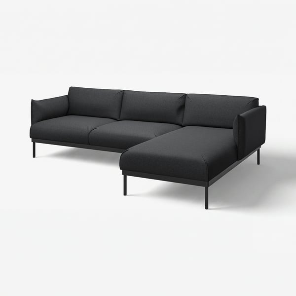 ÄPPLARYD Módulo seccional, 4 plazas, Gunnared negro/gris