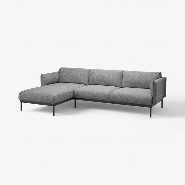 ÄPPLARYD Módulo seccional, 4 plazas, Lejde gris/negro