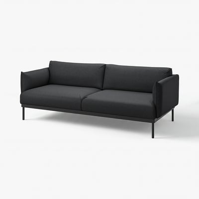 ÄPPLARYD Sofá, Gunnared negro/gris