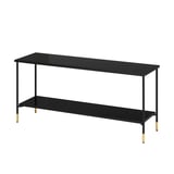 ÄSPERÖD Consola, negro/vidrio negro, 55 1/8x15 3/4x25 5/8 "