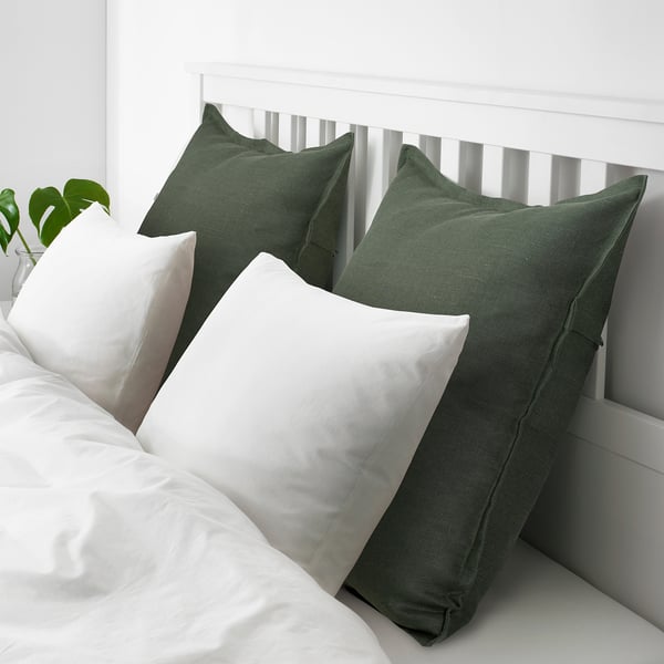 AINA Funda para cojín, gris-verde, 26x26 "