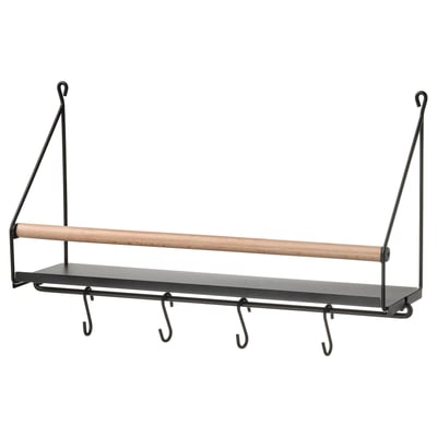 ÅKERBRUK Organizador de pared+ganchos, 16 ½x4 ¾x10 ¼ "