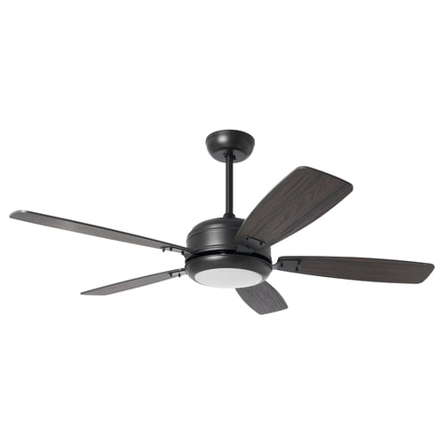 AKTERSKARP / BRUNALGER Ventilador techo+varilla extensión, efecto madera gris oscuro
