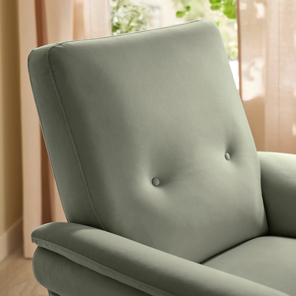 ARNÄSVALL Sillón reclinable+giratorio, Hakebo gris-verde