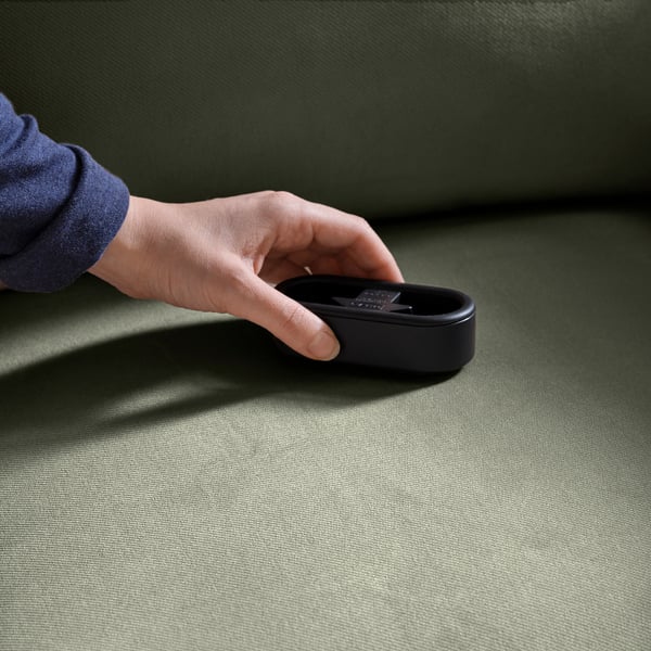 ARNÄSVALL Sillón reclinable+giratorio, Hakebo gris-verde