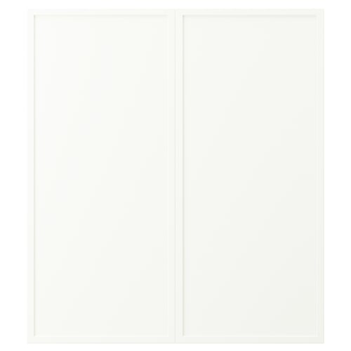 ASPUDDEN Puerta gabinete bajo esquina, 2pz, blanco mate, 13x30 "