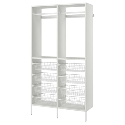 AURDAL Combinación de armario, blanco, 49 1/4x15 3/4x87 "