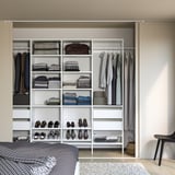 AURDAL Combinación de armario, blanco, 118 7/8-132 7/8x15 3/4x87 "