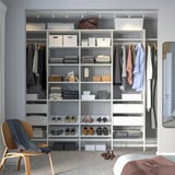 AURDAL Combinación de armario, blanco, 118 7/8-132 7/8x15 3/4x87 "