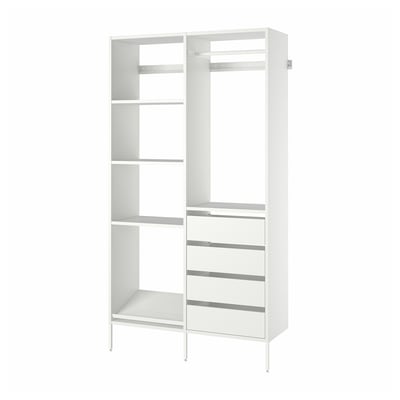 AURDAL Combinación de armario, blanco, 49 1/4x15 3/4x87 "