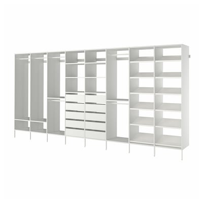 AURDAL Combinación de armario, blanco, 196 7/8x15 3/4x87 "