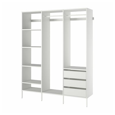 AURDAL Combinación de armario, blanco, 74 3/4x15 3/4x87 "