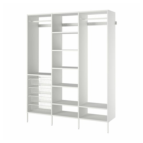 AURDAL Combinación de armario, blanco, 74 3/4x15 3/4x87 "