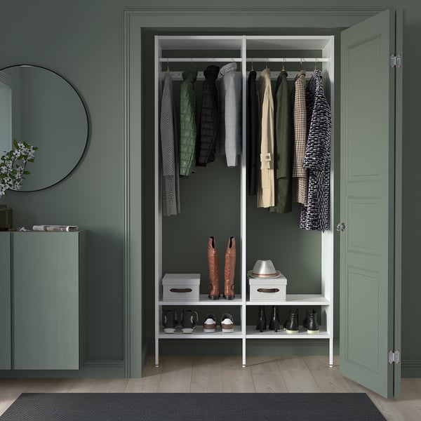 AURDAL Combinación de armario, blanco, 49 1/4x15 3/4x87 "