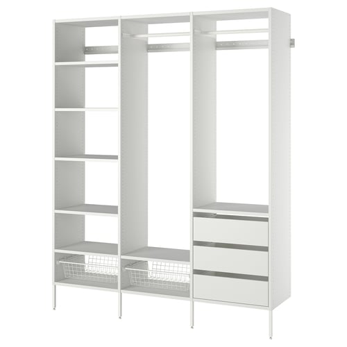 AURDAL Combinación de armario, blanco, 74 3/4x15 3/4x87 "