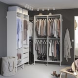 AURDAL Combinación de armario, blanco, 70 7/8-83 7/8x15 3/4x87 "