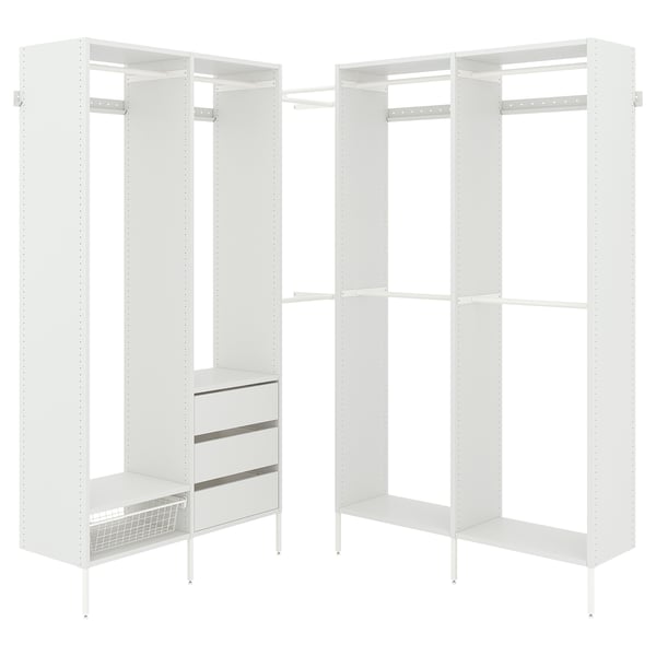 AURDAL Combinación de armario, blanco, 70 7/8-83 7/8x15 3/4x87 "