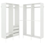 AURDAL Combinación de armario, blanco, 70 7/8-83 7/8x15 3/4x87 "