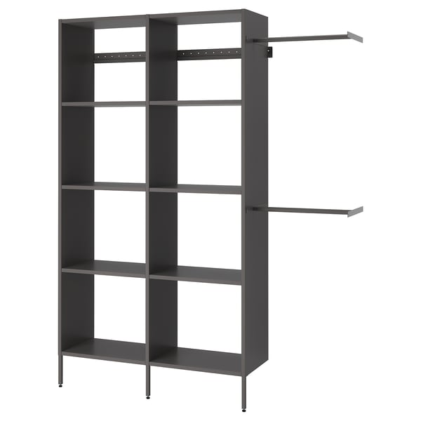 AURDAL Combinación de armario, gris oscuro, 70 5/8-83 5/8x15 3/4x87 "