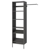 AURDAL Combinación de armario, gris oscuro, 47-60x15 3/4x87 "
