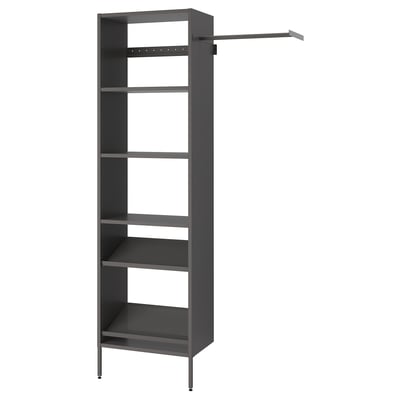 AURDAL Combinación de armario, gris oscuro, 47-60x15 3/4x87 "