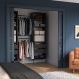 AURDAL Combinación de armario, gris oscuro, 71 5/8-84 5/8x15 3/4x87 "