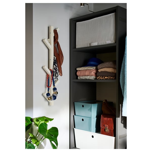 AURDAL Combinación de armario, gris oscuro, 71 5/8-84 5/8x15 3/4x87 "