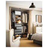 AURDAL Combinación de armario, gris oscuro, 68 1/2-94 1/2x15 3/4x87 "