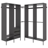 AURDAL Combinación de armario, gris oscuro, 70 7/8-83 7/8x15 3/4x87 "