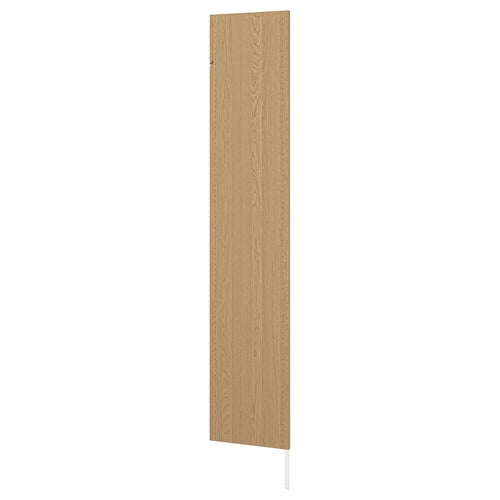 AURDAL Panel lateral con pata, chapa de roble, 15 3/4x87 "