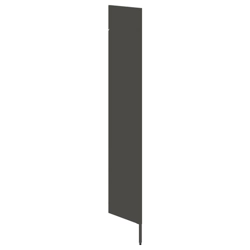 AURDAL Panel lateral con pata, gris oscuro, 15 3/4x87 "