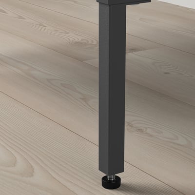 AURDAL Panel lateral con pata, gris oscuro, 15 3/4x87 "