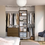 AURDAL / TONSTAD Muebles de dormitorio, juego de 2, marrón chapa de roble teñida/gris oscuro