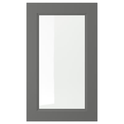 AXSTAD Puerta de vidrio, gris oscuro, 18x30 "
