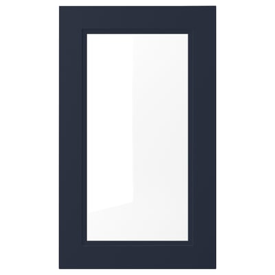 AXSTAD Puerta de vidrio, mate azul, 18x30 "