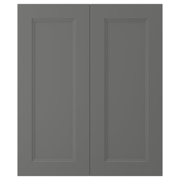 AXSTAD Puerta gabinete bajo esquina, 2pz, gris oscuro, 13x30 "