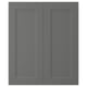 AXSTAD Puerta gabinete bajo esquina, 2pz, gris oscuro, 13x30 "