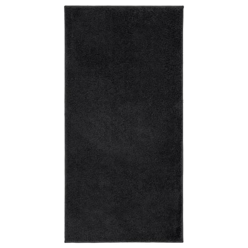 BACKMÅRA Alfombra de baño, negro, 24x47 "
